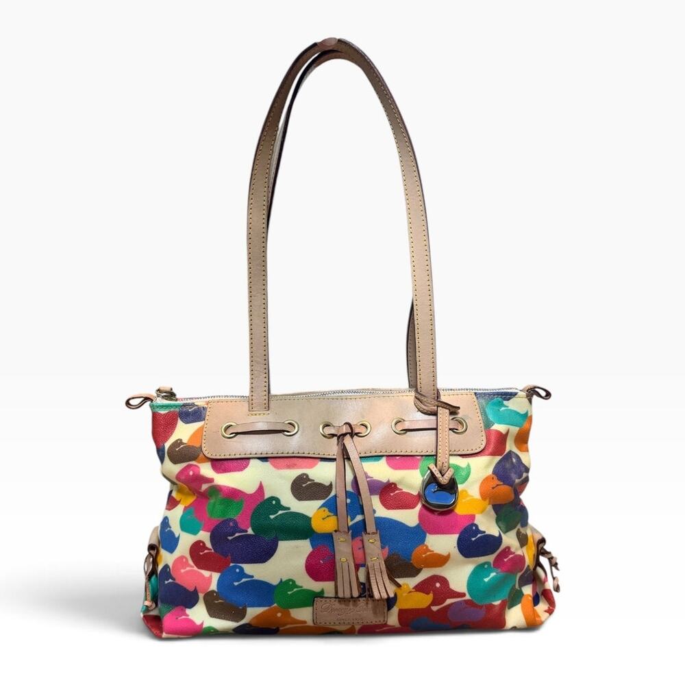 Dooney & Bourke Rainbow Ducks Tassel Shoulder Bag Tote